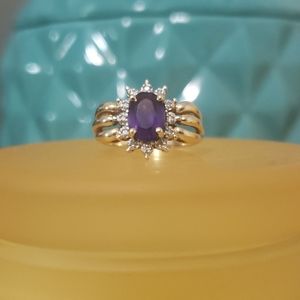 🔮14k Amethyst Yellow Gold Ring💍